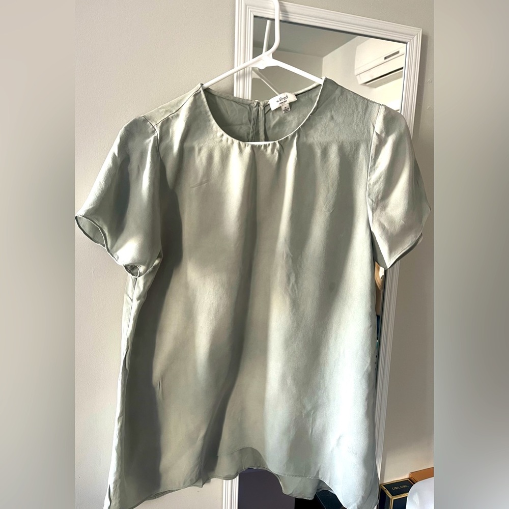 Wilfred Gray Silk Blouse